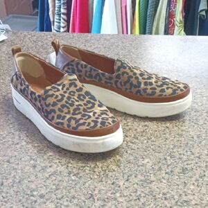 BareTraps Leopard Print Slip-On Shoes